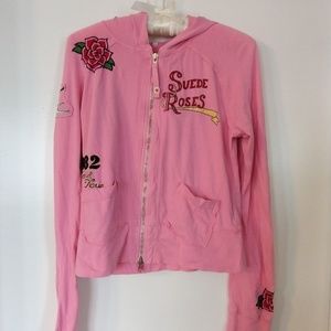 JWLA Johnny Was Suede Roses Hoodie
